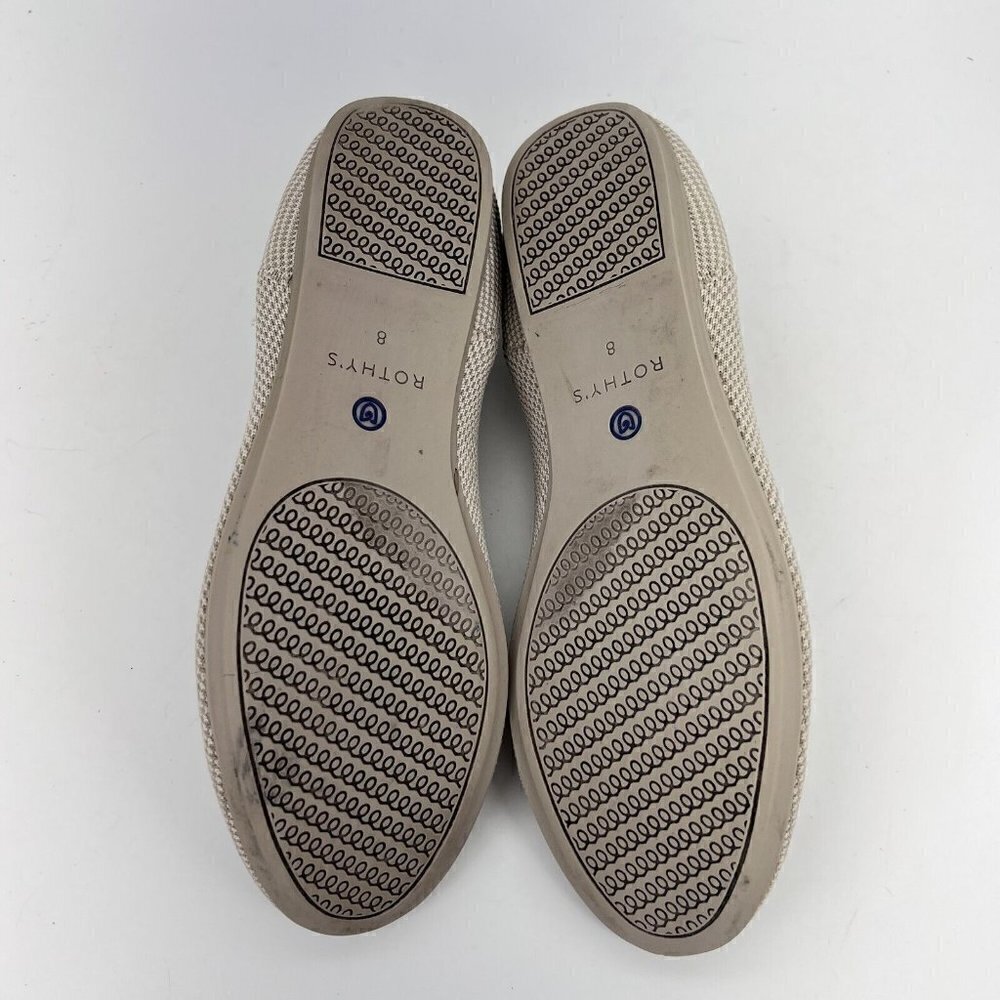 Rothy’s The Loafer Women Size 8 W Knit Flat Slip On Shoes Beige - Picture 10 of 11